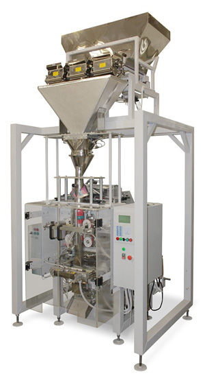 Весовой упаковочный автомат (машина) для фасовки сыпучих продуктов с повышенной производительностью МДУ-НОТИС-03М-520-3Рч-Д-ОТВ