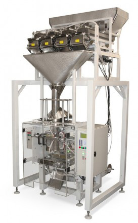 Весовой упаковочный автомат (машина) для фасовки крупнокусковых продуктов с повышенной производительностью МДУ-НОТИС-03М-520-4Рч-МП