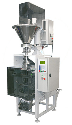Весовой упаковочный автомат (машина) для фасовки мелкодисперсных пылящих продуктов МДУ-НОТИС-01М-ПЭ-420-МФДШ-В-ДП-ПЛ-ВК