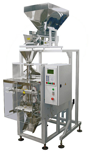 Весовой упаковочный автомат (машина) эконом-класса для фасовки сыпучих продуктов МДУ-НОТИС-01М-Э-420-1Рч-Д