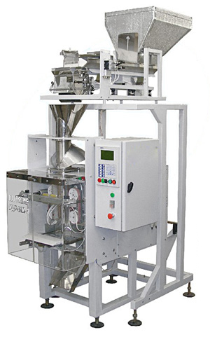 Весовой упаковочный автомат (машина) эконом-класса для фасовки замороженных крупнокусковых продуктов в полиэтиленовую пленку МДУ-НОТИС-01М-ПЭ-Э-420-1Рч-Д-МП